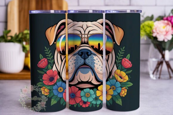 Cool Bulldog Floral 20oz Tumbler Wrap: Graphics & Tumbler Wraps Reviewed