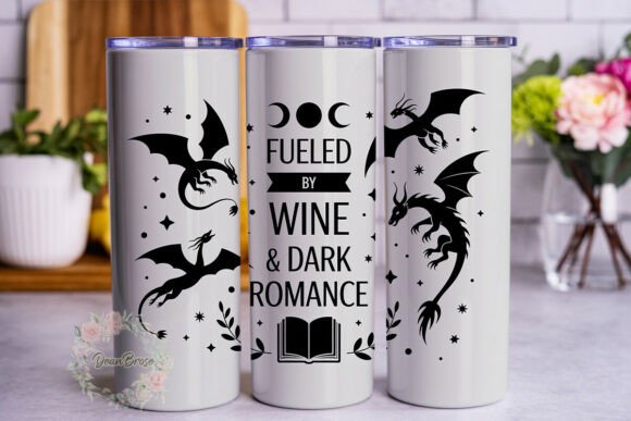 Dark Romance Dragon Tumbler Wrap Graphics
