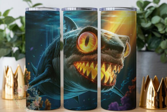 Deep Sea Predator 20oz Tumbler Wrap Graphics & Tumbler Wraps