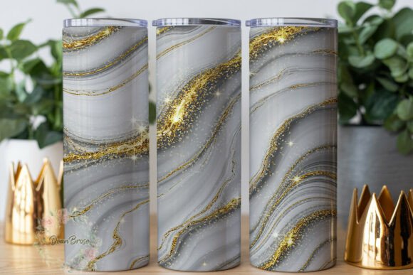 Elegant Gold Marble Tumbler Wrap: Graphics Review