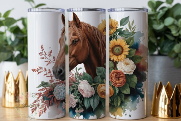 Floral Horse Head 20oz Tumbler Wrap: Graphics Review