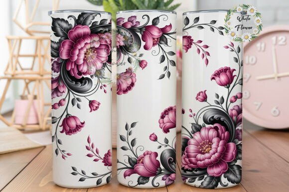 Fuchsia Black Floral Tumbler Wrap: A Designer’s Review