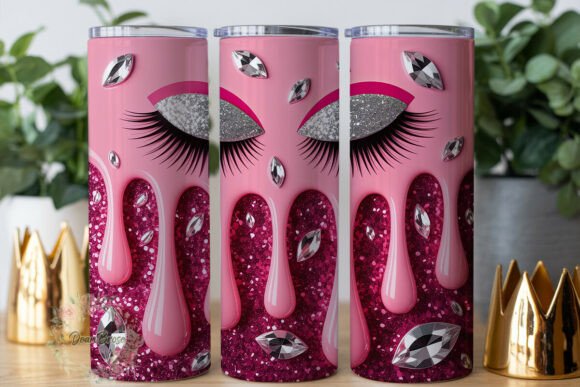 Glamorous Glitter Eyes Tumbler Wrap Graphics