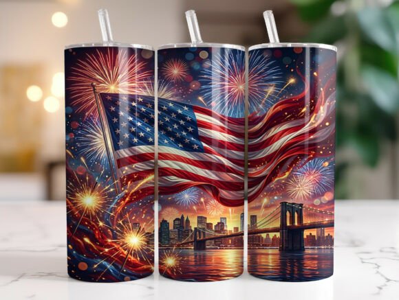 Happy 4th of July Tumbler Wrap Graphics Review