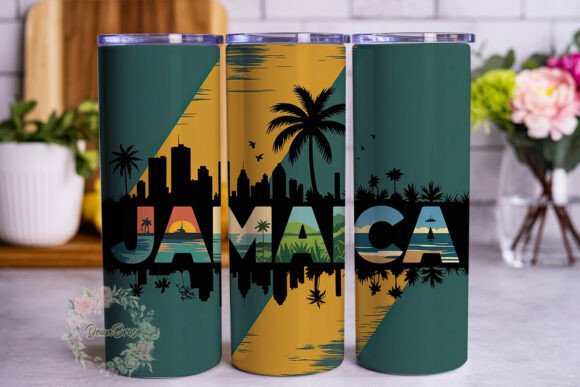 Jamaica Tropical Cityscape Tumbler Wrap Graphics Review