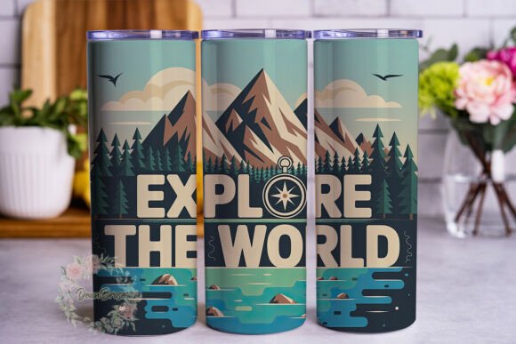 Mountain Compass Adventure Tumbler Wraps and Graphics