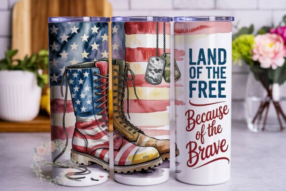 Patriotic Boots 20oz Tumbler Wrap: Graphics for Local Brands