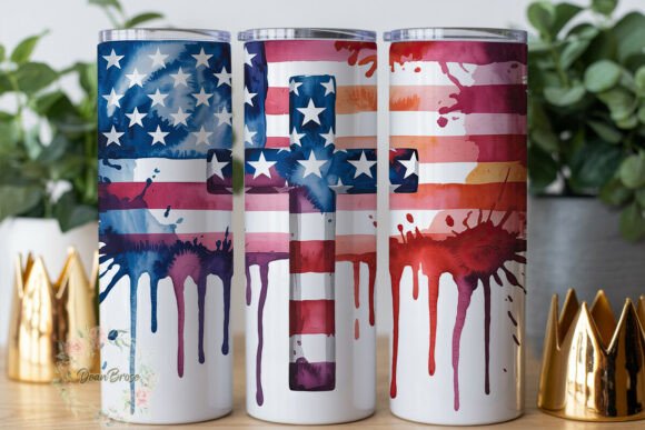 Patriotic Cross Watercolor Tumbler Review