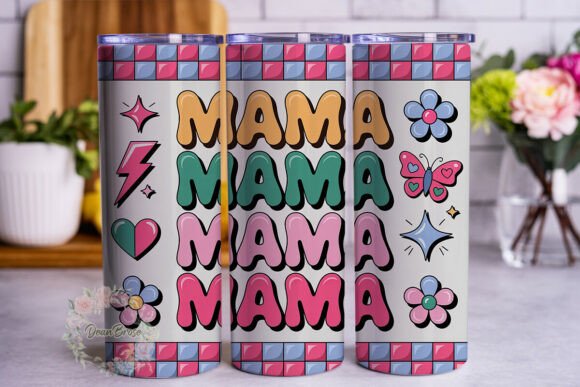 Pink Checkerboard Mama Tumbler Wrap Graphics Review