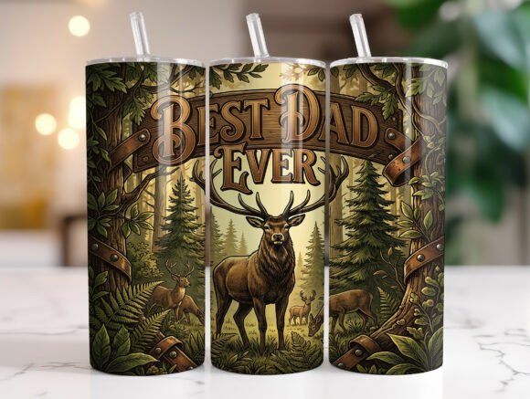 Rustic Deer Best Dad Ever: Tumbler Wrap Graphics Review