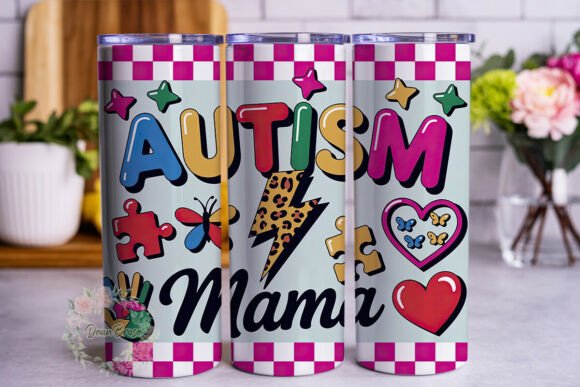 Vibrant Autism Mama Tumbler Wrap: Graphics & Design Review
