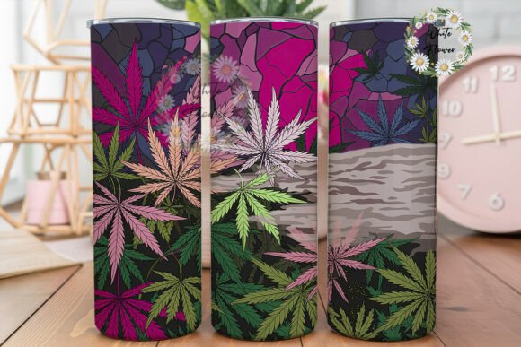 Vibrant Botanical Leaf Tumbler Wraps & Graphics Review