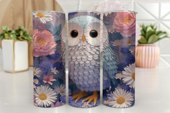White Owl 20 Oz Skinny Tumbler: Graphics & Tumbler Wraps